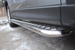 Пороги труба D42 с листом RUSSTAL для Mazda CX-5