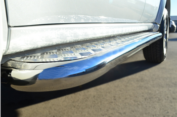 Пороги труба D63 с листом RUSSTAL для Mitsubishi Pajero Sport - ОбвесКарРу VIN: MPSL-001582. 