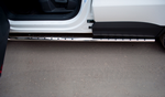 Пороги труба D75х42 овал с проступью RUSSTAL для Volkswagen Tiguan Track & Field