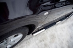 Пороги труба D75х42 овал с накладками RUSSTAL для Nissan Qashqai +2