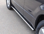 Пороги труба D75хD42 овал RUSSTAL для Land Rover Freelander 2