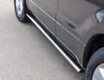 Пороги труба D75хD42 овал RUSSTAL для Suzuki Grand Vitara 5D