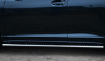 Пороги труба D75хD42 овал с проступью RUSSTAL для Toyota Venza