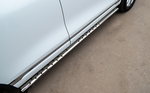 Пороги труба D75хD42 с проступью RUSSTAL для Volkswagen Touareg
