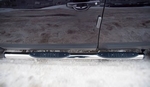Пороги труба D76 c накладками (вариант 2) RUSSTAL для Nissan Qashqai