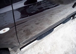 Пороги труба D76 c накладками (вариант 3) RUSSTAL для Nissan Qashqai