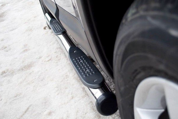 Пороги труба D76 с накладками (вариант 2) RUSSTAL для Toyota RAV4 long - ОбвесКарРу VIN: TRT-0001512. 