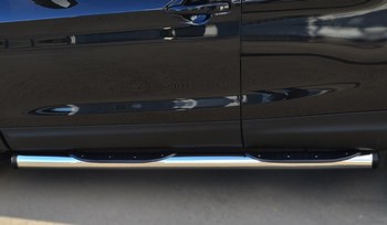 Пороги труба D76 с накладкой (вариант 2) RUSSTAL для Nissan Qashqai - ОбвесКарРу VIN: NQQT-001792. 