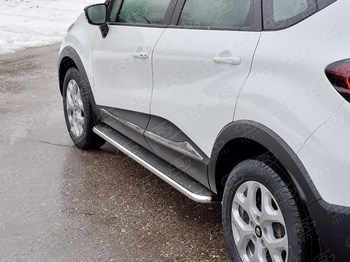 Пороги труба для Renault Kaptur - ОбвесКарРу VIN: RKPL-0024683. 