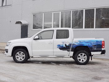Пороги труба Russtal для Volkswagen Amarok - ОбвесКарРу VIN: VAMT-0025401. 