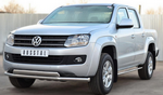Пороги труба с листом Russtal для Volkswagen Amarok