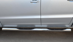 Пороги труба с накладкой Russtal для Volkswagen Amarok