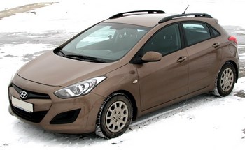 Рейлинги на крышу Hyundai i30 (2012-н.в.) - ОбвесКарРу VIN: 0263-02. 