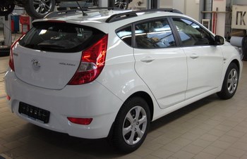 Рейлинги на крышу Hyundai Solaris хэтчбек (2011-н.в.) - ОбвесКарРу VIN: 0262-02. 