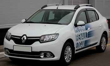 Рейлинги на крышу Renault Logan (2014-н.в.) - ОбвесКарРу VIN: 0225-11. 