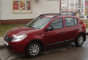 Рейлинги на крышу Renault Sandero (2009-2014) - ОбвесКарРу VIN: 0216-02. 