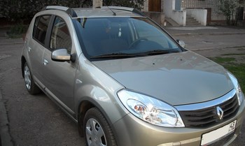 Рейлинги на крышу Renault Sandero (2009-2014) - ОбвесКарРу VIN: 0216-11. 