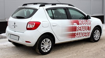 Рейлинги на крышу Renault Sandero (2014-н.в.) - ОбвесКарРу VIN: 0226-02. 