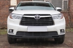 Решетка радиатора ProtectGrille нижняя для Toyota Highlander (2013-2016 Хром)