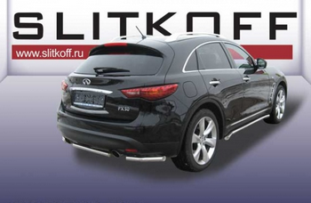 Уголки d57 SLITKOFF для Infiniti FX50 - ОбвесКарРу VIN: IN.FX011. 