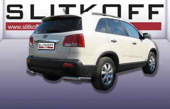 Уголки d57 SLITKOFF для Kia Sorento - ОбвесКарРу VIN: KS10-014. 