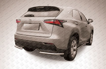 Уголки d57 SLITKOFF для Lexus NX300h - ОбвесКарРу VIN: LNX013. 