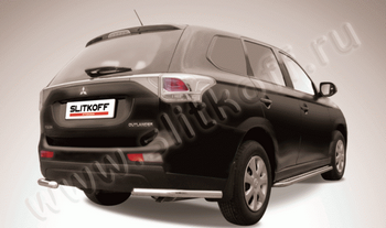 Уголки d57 SLITKOFF для Mitsubishi Outlander - ОбвесКарРу VIN: MОUT13-012. 