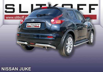 Уголки d57 SLITKOFF для Nissan Juke 2WD - ОбвесКарРу VIN: NJ2WD-010. 