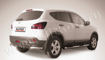 Уголки d57 SLITKOFF для Nissan Qashqai - ОбвесКарРу VIN: NIQ11-011. 