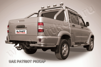 Уголки d76-d42 двойные SLITKOFF для UAZ Patriot Pickup - ОбвесКарРу VIN: UPpic006. 