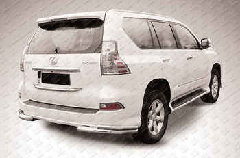 Уголки d76-d42 двойные SLITKOFF для Lexus GX460 - ОбвесКарРу VIN: LGX13-011. 