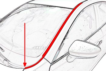 Водосток лобового стекла для Honda Jazz (2001-2008) - ОбвесКарРу VIN: 5.ST2. 