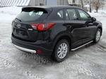 Задняя защита бампера для Mazda CX-5 (центральная d75х42 мм)