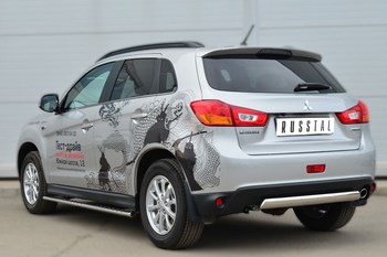 Задняя защита бампера для Mitsubishi ASX (центральная 60,3 мм) - ОбвесКарРу VIN: MITSASX13-08. 