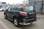 Задняя защита бампера для Chevrolet TrailBlazer (уголки двойные d76,1/42,4 мм)