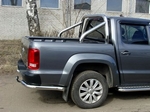 Задняя защита бампера для Volkswagen Amarok (уголки d76,1 мм)