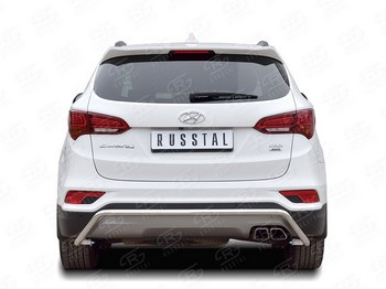 Задняя защита для Hyundai Santa Fe (2015-н.в.) - ОбвесКарРу VIN: HSFPZ-002451. 