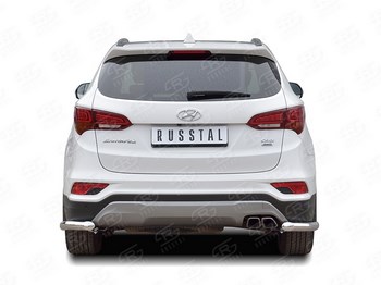 Задняя защита для Hyundai Santa Fe (2015-н.в.) - ОбвесКарРу VIN: HSFPZ-002453. 