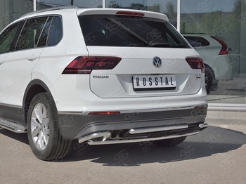 Задняя защита для Volkswagen Tiguan - ОбвесКарРу VIN: VGZ-002722. 