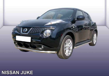 Защита переднего бампера d57 SLITKOFF для Nissan Juke 4WD - ОбвесКарРу VIN: NJ4WD-004. 