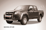 Защита переднего бампера d57+d57 двойная SLITKOFF для Mazda BT-50