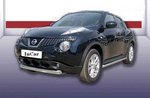 Защита переднего бампера d76 короткая SLITKOFF для Nissan Juke 2WD