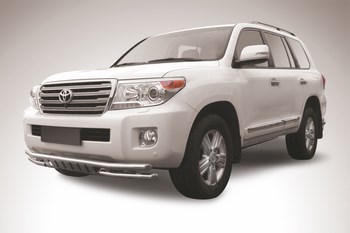 Защита переднего бампера с защитой картера d57 для Toyota Land Cruiser 200 - ОбвесКарРу VIN: TLC2-12-003. 