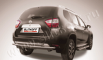 Защита заднего бампера d42-d42 двойная SLITKOFF для Nissan Terrano