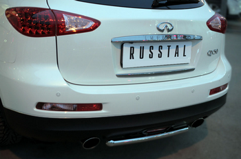 Защита заднего бампера D42 (дуга) RUSSTAL для Infiniti QX50 - ОбвесКарРу VIN: IQXZ-001969. 