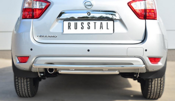 Защита заднего бампера D42 (дуга) D42 (дуга) RUSSTAL для Nissan Terrano - ОбвесКарРу VIN: NTRZ-001797. 
