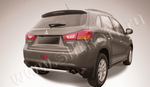 Защита заднего бампера d57 короткая SLITKOFF для Mitsubishi ASX