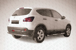 Защита заднего бампера d57 SLITKOFF для Nissan Qashqai +2