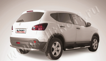 Защита заднего бампера d57 SLITKOFF для Nissan Qashqai - ОбвесКарРу VIN: NIQ014. 