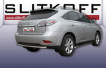 Защита заднего бампера d57 SLITKOFF для Lexus RX350